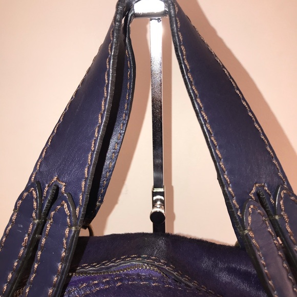 KENZO Purple Suede and Ponyhair Weekender Tote Bag - Picture 3 of 12